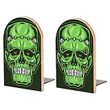 Hölzerne Bücherstützen Totenkopf Stabiler Bücherständer Holzbuchständer Für Schwere Bücher