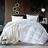 Softland Daunendecke 155x200 cm Luxuriöse Naturprodukt Bettdecke Steppdecke Decke Weiß 1400g
