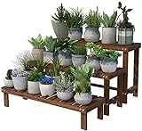 GRFIT Blumenständer, Blumentopfhalter, Pflanzenständer, Regal, Massivholz, mehrschichtig, multifunktionaler Bodenständer, dekorativer Rahmen