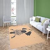 Teppich Wohnzimmer 120X170 Tierzebra Teppich Kurzflor Schlafzimmer,Teppiche Moderne,Carpet Für Wohnzimmer Küche Esstisch,Teppich Waschbar