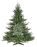 Original Hallerts® Spritzguss Weihnachtsbaum Bolton 150 cm als Edel Nordmanntanne - Christbaum zu 100% in Spritzguss PlasTip® Qualität - schwer entflammbar nach B1 Norm, Material TÜV und SGS geprüft -