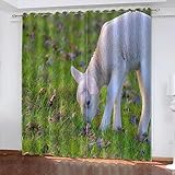ONDIAN verdunkelungsvorhang 140 x 117 cm(55 x 46 inch) Blickdichte Gardinen Verdunkelungsvorhang - Lichtundurchlässige Vorhang mit Ösen für Schlafzimmer Geräuschreduzierung 2er Set