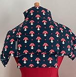 4 in 1 XL Dinkelkissen Nackenkissen Rückenkissen Wärmekissen Körnerkissen blau rot Pilze Fliegenpilz