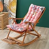 Morbuy Deckchair Auflagen für Gartenliegen, Sonnenliege Kissen Tragbare Garten Innenhof Gepolstertes Bett Relax-Liegestuhl Sitzauflage für Deckchair, Innen, Außen (53 * 180cm,Rosa Lilien)