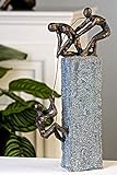Casablance Deko Skulptur Assistance aus Poly - Deko Figur Vertrauen - Bronze/dunkelgrau - Höhe 43 cm Breite 18 cm