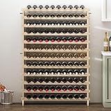 sogesfurniture Weinregal Flaschenregal mit 12 Ebenen für 120 Flaschen Wein Holzregal Weinhalter Weinständer Flaschenständer für Küche, Esszimmer, Bar, 110x30x140 cm