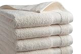 Seashell Hotel Kollektion Handtücher Set - 6 Teilig - 100% Baumwolle - 500 g/m² - Weich - 50x100 cm - Oeko-TEX Zertifiziert - Creme