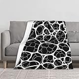 Kuscheldecke Flauschige Kuh-Muster Decke 130x150 cm Weich Moderne Kunst Decken Warm Flanell Fleecedecke Sofadecke Wohndecke für Bett Couch Sofa