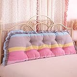 Headboard Reading backrest Cushion Modern Minimalist Bedside Back Princess Cute Soft Bag Tatami Double Pillow Cotton Removable Pillow Soft and Comfortable (Color : F Size : 150 × 53cm) (A 180 * 53cm)