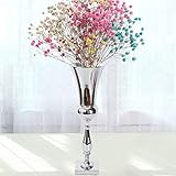 Bodenvase Große Blumenvase Edle Metallvase Silber 50/60cm Gelten Moderne Home Dekor für Displays Blumen Vase (60cm)