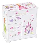 Jewelkeeper Einhorn Spieluhr Schmuckkästchen 3 ausziehbare Fächer, Fee Prinzessin Schloss Design