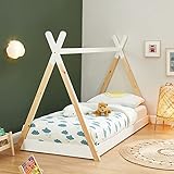 BAÏTA Kinderbett Montessori Tiny – Massivholz Kiefer Natur – 90 x 190 cm