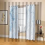 AOKLEY Gardinen Abstrakt & Blumen Schlafzimmer Wohnzimmer Verdunkelungsvorhang Digitaldruck 3D Blickdicht Vorhänge Kinderzimmer Mit Ösen Größe:140cm(B) x160cm(H)