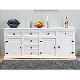 Sideboard New Mexiko Holz Anrichte Buffet Schubladen Kommode Schrank weiß