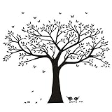 Bdecoll Wandtattoo 'riesiger Familie Foto Baum' Wandsticker,DIY Dekorativ Kunst Wandaufkleber,Baum Wandaufkleber für Kinderzimmer Dekoration (Black)