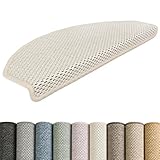 Kettelservice-Metzker Stufenmatten Göteborg kombinierbar mit Teppich Läufer Hellbeige Halbrund 15er Set