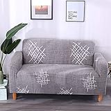 ASCV Geometrie Muster Sofa Schonbezug Elastische Sofabezug für Wohnzimmer Moderne Schnittsofa Handtuch Sessel Couchbezug A14 1-Sitzer