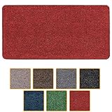 ANRO Fußmatte Schmutzfangmatte waschbar wasserdicht robust Schmutzfänger für Eingang, Haustür, Flur, Küche, Schlafzimmer Poet 40x80cm Carpet Rot