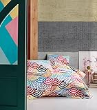 Questo Casa, Ranforce-Bettwäsche-Set für Doppelbett, 100% Baumwolle, Bettdeckenbezug: 200 x 220 cm, Spannbettlaken: 240 x 260 cm, Kopfkissenbezug: 50 x 70 cm (2 Stück), Mehrfarbig