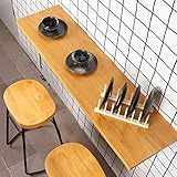 RWRAPS Küche, Drop-Leaf-Tische – Esstisch | Klappbarer Wandtisch | Hängetisch Balkon, schwebender Laptop, zum Essen, Arbeitszimmer, Bar (A L120×B30cm/L47×B12tum)