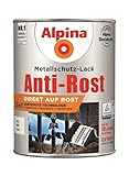 Alpina 2,5 L Metallschutz-Lack, 3in1 Direkt auf Rost, RAL 9010 Weiss Matt