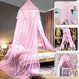 Moskitonetz, Betthimmel Bett Baldachin, Himmelbett Vorhänge Moskitonetz Bett, Spitzen-Betthimmel, Prinzessinen Moskitonetz Baby Bett Doppelbett/Einzelbett für Haus Dekoration Outdoor Gegen Mücken