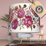 anna wand Lampenschirm/Hängelampe BLUMEN VINTAGE – Schirm für Lampen mit Blumen-Motiv – Sanftes Licht auch für Tischleuchte oder Stehlampe – ø 40 x 34 cm