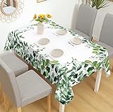 Rechteckige Tischdecke mit Blumenmuster, abwischbar, Polyester, abwischbar, wasserabweisend, Tischdecke für Zuhause, Esszimmer, Küche, Party