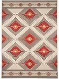 benuta In- & Outdoor Teppich Star Kilim Rot 160x230 cm | Pflegeleichter Teppich geeignet für Innen- und Außenbreich, Balkon und Terrasse