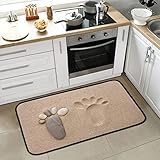K¨¹chenteppiche, Sommer-Strandpfote, rutschfest, Anti-M¨¹digkeit, K¨¹chenmatten f¨¹r Boden, gepolsterter K¨¹chenl?ufer, Teppich f¨¹r Flur, Badezimmer, Esszimmer, 99,1 x 50,8 cm
