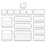 Fozobaiy 25 Stücke Schubladen Ordnungssystem mit 4 Größen, Schubladen Organizer, Klar Kunststoff Organizer Schublade (Clear(polka dot 16PCS))