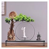 TONPOP Künstlicher Bonsai-Baum, kreative Grünpflanzen, Topf-Wohnzimmer-Simulation, einladende Kiefern-Bonsai-Pflanzen, künstliche Blumen und künstliche Bäume, Landsch