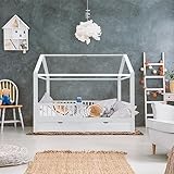 Home Deluxe - Kinderbett STERNENLAND mit Schubladen - 90 x 200 cm, Farbe: Weiß, Kiefernholz, inkl. Rausfallschutz und Tonieboxhalterung I Kinderbettchen Jugendbett Babybett