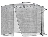 MT MALATEC Insektenschutz für Sonnenschirme Moskitonetz Reißverschluss Fliegengitter 12266, Größe:3.5m