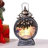 Firulab Dekorative Weihnachtslaterne – Mini-Laterne mit flackernden LED-Kerzen, für den Innenbereich, Kerze, Laterne, Kerze, beleuchtete Weihnachtslaterne für Weihnachten