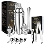 LIVEHITOP Cocktail Set, Edelstahl Cocktail Mix Set mit 750 ML Cocktail Shaker Professionell Cocktail Shaker Set für Bar, Startseite, Partei