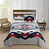 Pendleton Tecopa Hills Bettwäsche-Set – weicher Baumwoll-Bettbezug – 100% Baumwolle – rustikale Wohnkultur – Twin, Full, Queen und King Grey – King Grey