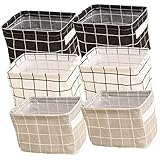 Alipis 6 Stück Aufbewahrungskorb Faltbarer Korb Baumwoll-Dekor Baby-Geschenkkörbe Geflochtene Körbe Zur Aufbewahrung Baumwoll-Aufbewahrungskorb Organisationsbehälter Kleiner