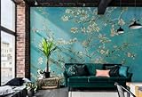 Fototapete 3D Effekt Tapete Öl Auf Leinwand Stil Blumen Zweige 3D Tapeten Wandbilder Wohnzimmer Schlafzimmer Kinderzimmer Dekoration Wanddeko