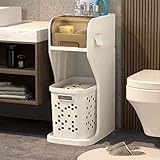 Badezimmer-Aufbewahrungsschrank neben Toilettenaufbewahrung für kleines Badezimmer, Toilettenpapierhalter-Ständer, Badezimmer-Aufbewahrungsschrank mit Toilettenpapierhalter, Toilettenpapierständer