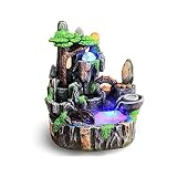 Steingarten Wasser Zimmerbrunnen Harz Luftbefeuchter Ornamente Wohnzimmer Feng Shui Rotierende Wasser Desktop Brunnen Eröffnung Geschenk