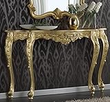 Casa Padrino Luxus Barock Konsole Gold 150 x 41 x H. 90 cm - Prunkvoller Antik Stil Konsolentisch mit wunderschönen Verzierungen - Luxus Qualität - Made in Italy