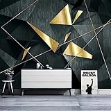 Fototapete Tapete Geometrie Golden Line Home Kreative Abstrakte Kunst s Moderne Wandtapete 3D Wandbilder Tapeten Wohnzimmer Schlafzimmer Wand Dekoration 100x70cm Tongshunj2698