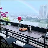 便利100 Balkonhängetisch Balkongeländer-Hängetisch for Gartenterrassendeck, platzsparender moderner einfacher Kleiner Bar-Klapptisch im Freien Freizeittisch