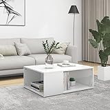 UYSELA Home Sets mit Couchtisch Hochglanz weiß 90x67x33 cm Engineered Wood