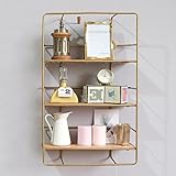 INTASHJ Polygonal dekoratives Regal Lagerregal LOFT Regal Multifunktionale Gitter Eisen Küchenleiste Wand-Cube Regal Bücherregal Eisen Separator Floating Unit-Rahmen Wanddekoration (Farbe : B)