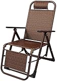 Liegestuhl, Liegestuhl, Gartenstuhl, Outdoor-Lounge-Stühle, Sonnenliegen, Bambusgeflecht, Balkon-Liegestuhl, Zero-Gravity-Stühle, klappbare Relax-Stühle, Outdoor, Hof, Veranda, Büro, Nickerc