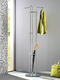 Pador Concept GmbH D-TEC Standgarderobe mit Schirmständer aus Edelstahl