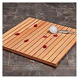 LUCEAE Hochleistungs -Duschplattform/Badezimmerbodenmatte, Nicht -Skid -Fuß -Pedal -Badmatten - 30/40/50/60/70/80 cm Breit, Für Home/Poolside/Deck/30 * 60 * 4.3Cm/11.8 * 23.6 * 1.7In
