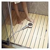 LUCEAE Hölzerne Duschmatte Mit Slip-Duschmatte Mit Griffdesign, Tragbares Spa/Badezimmerbodenmatte, Garten-/Balkon-Türmatten, 30/40/50/60/70/80 cm Breit/45 * 70 * 3.5Cm/17.7 * 27.6 * 1.4In